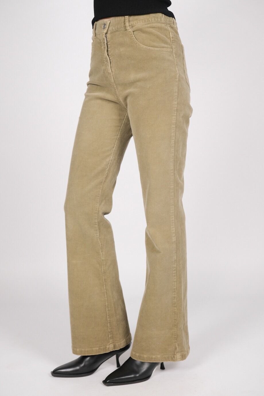 image 4 Вельветовые брюки цвета хаки
