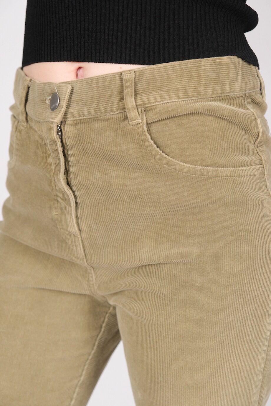 image 6 Вельветовые брюки цвета хаки