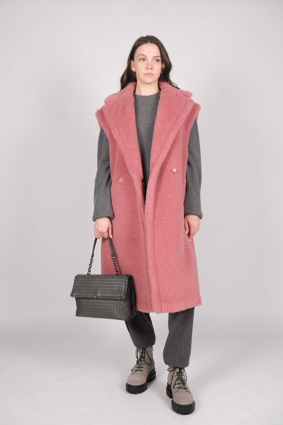 image 1 Удлиненный жилет розового цвета