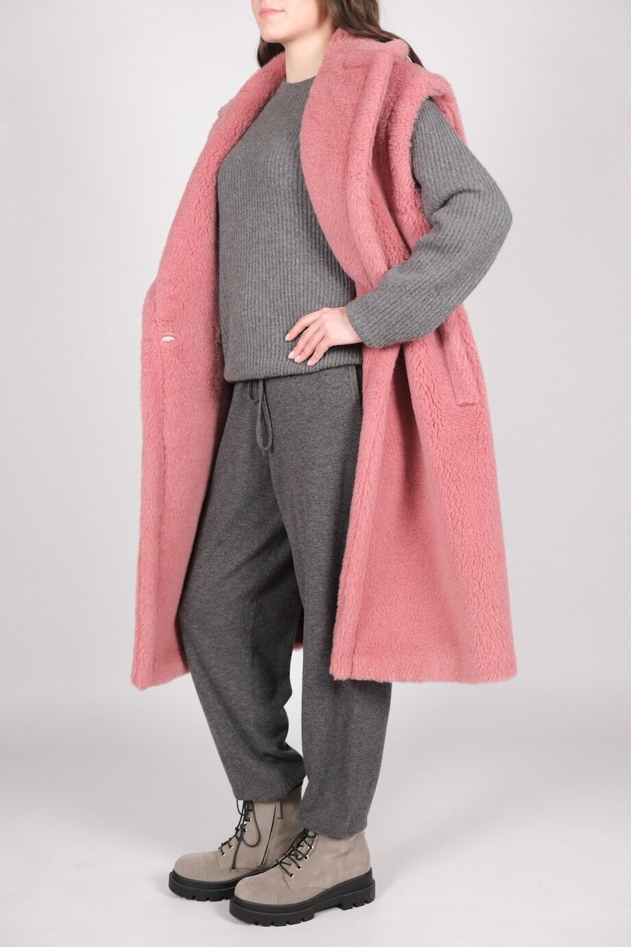 image 4 Удлиненный жилет розового цвета