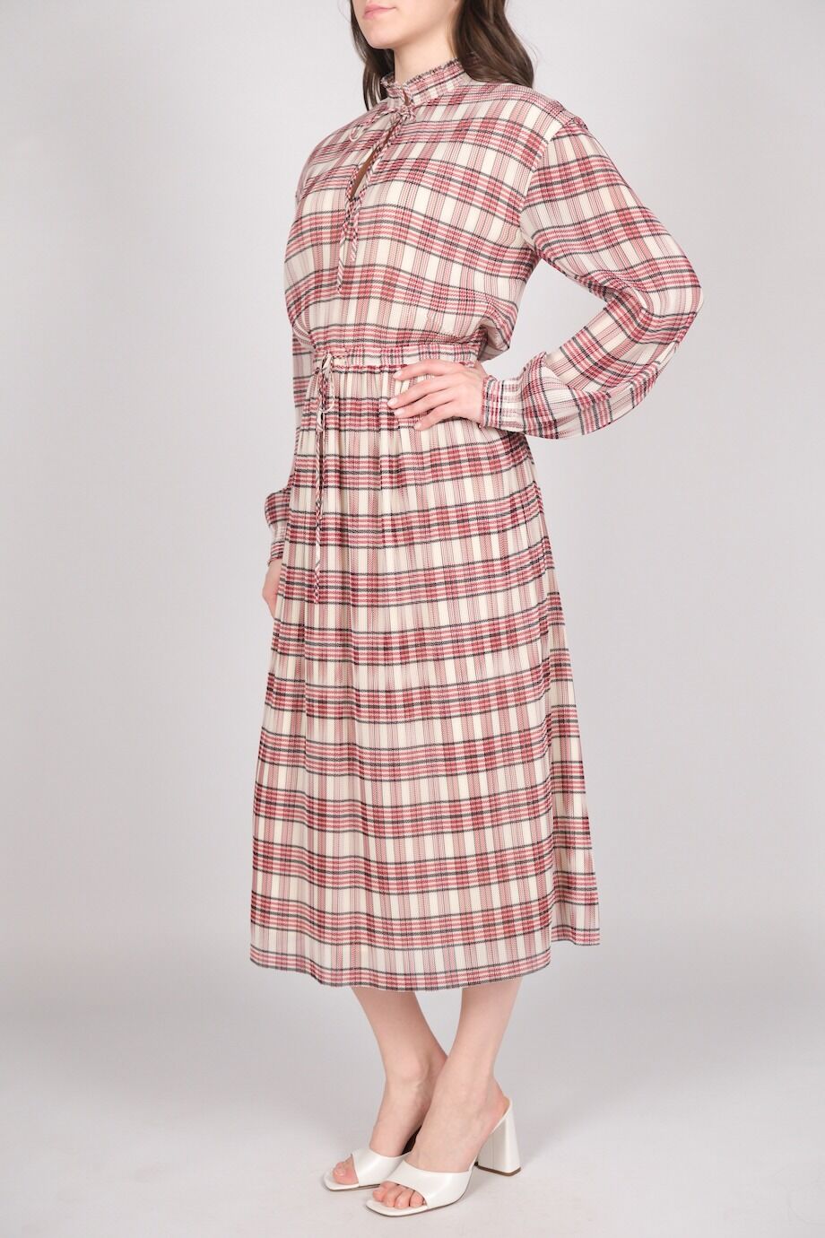image 2 Платье в клеточку на кулиске