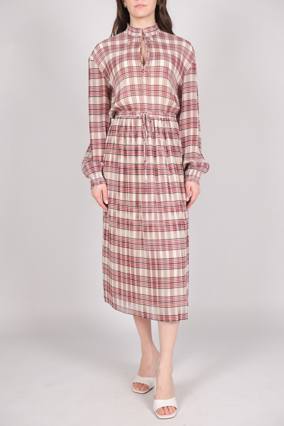 image 1 Платье в клеточку на кулиске