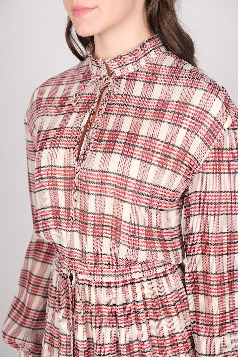 image 3 Платье в клеточку на кулиске