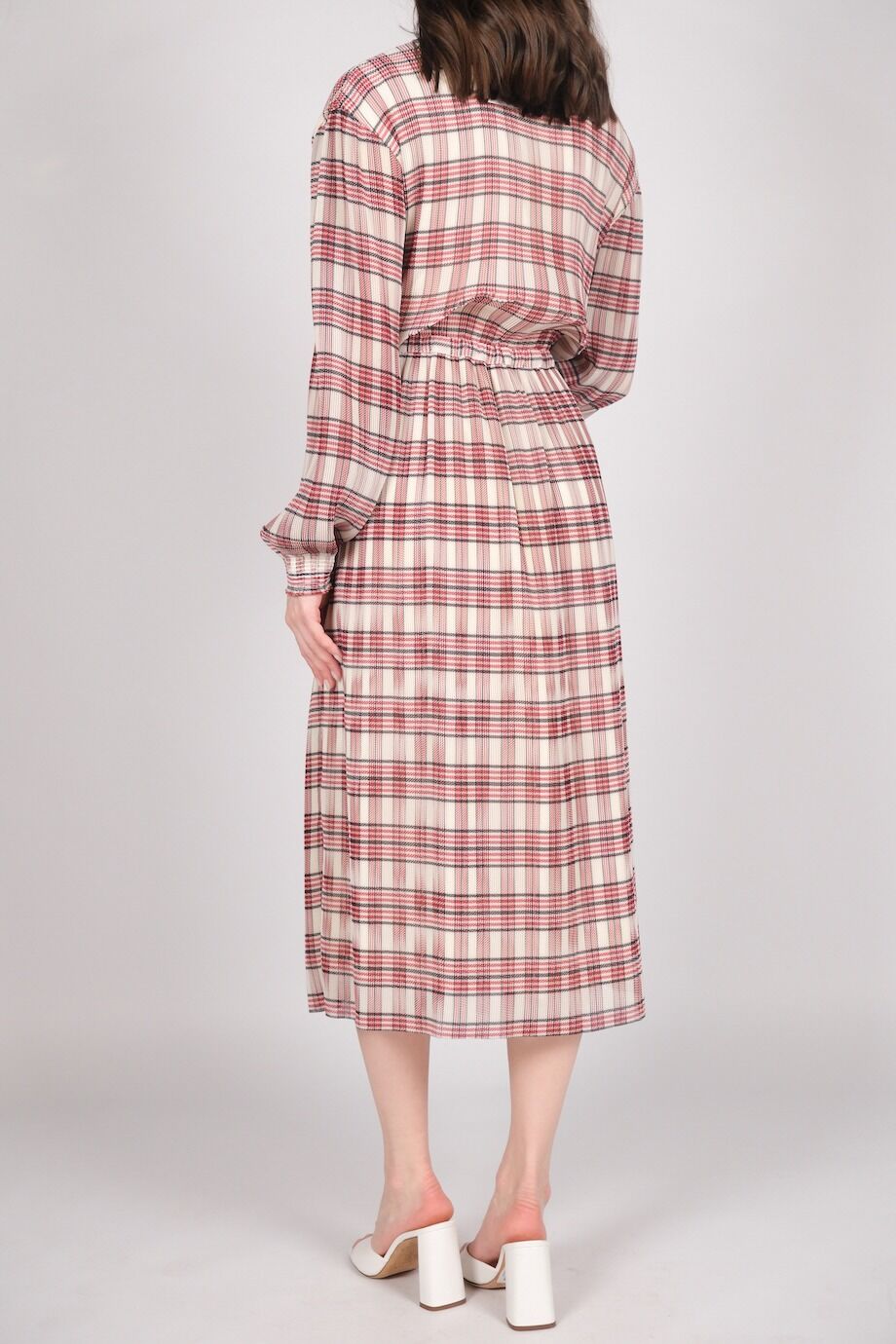 image 4 Платье в клеточку на кулиске