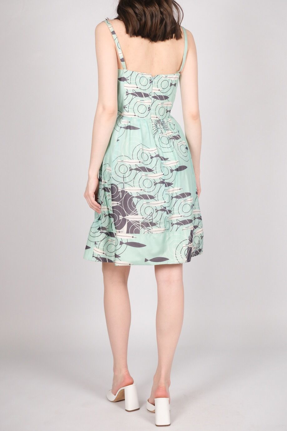 image 4 Сарафан мятного цвета с принтом