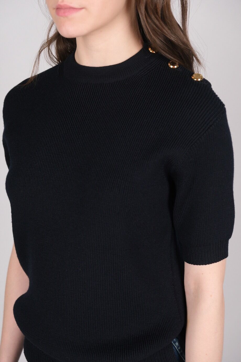 image 4 Комбинированное платье синего цвета с джинсовой юбкой