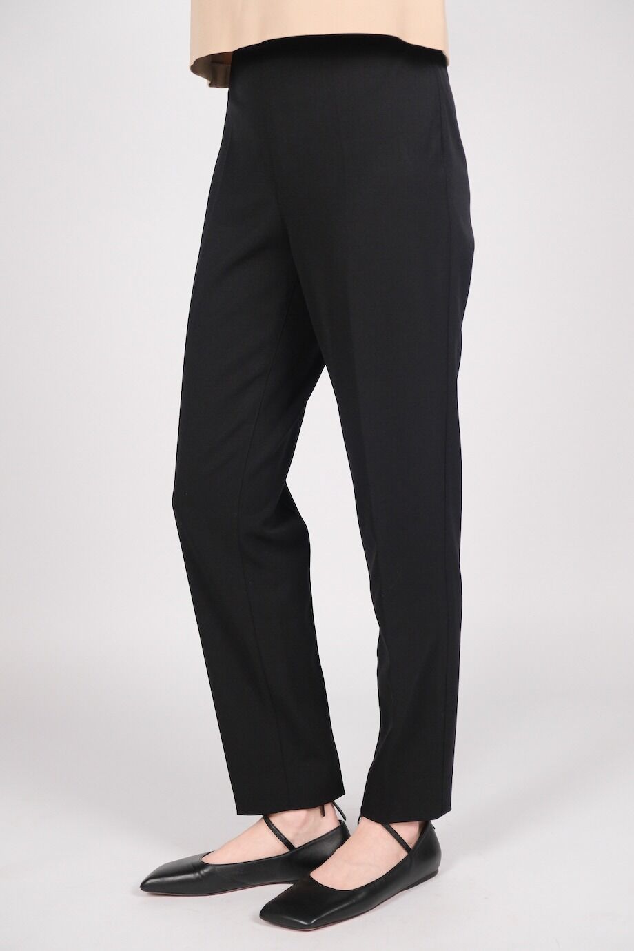 image 3 Брюки черного цвета с боковой молнией