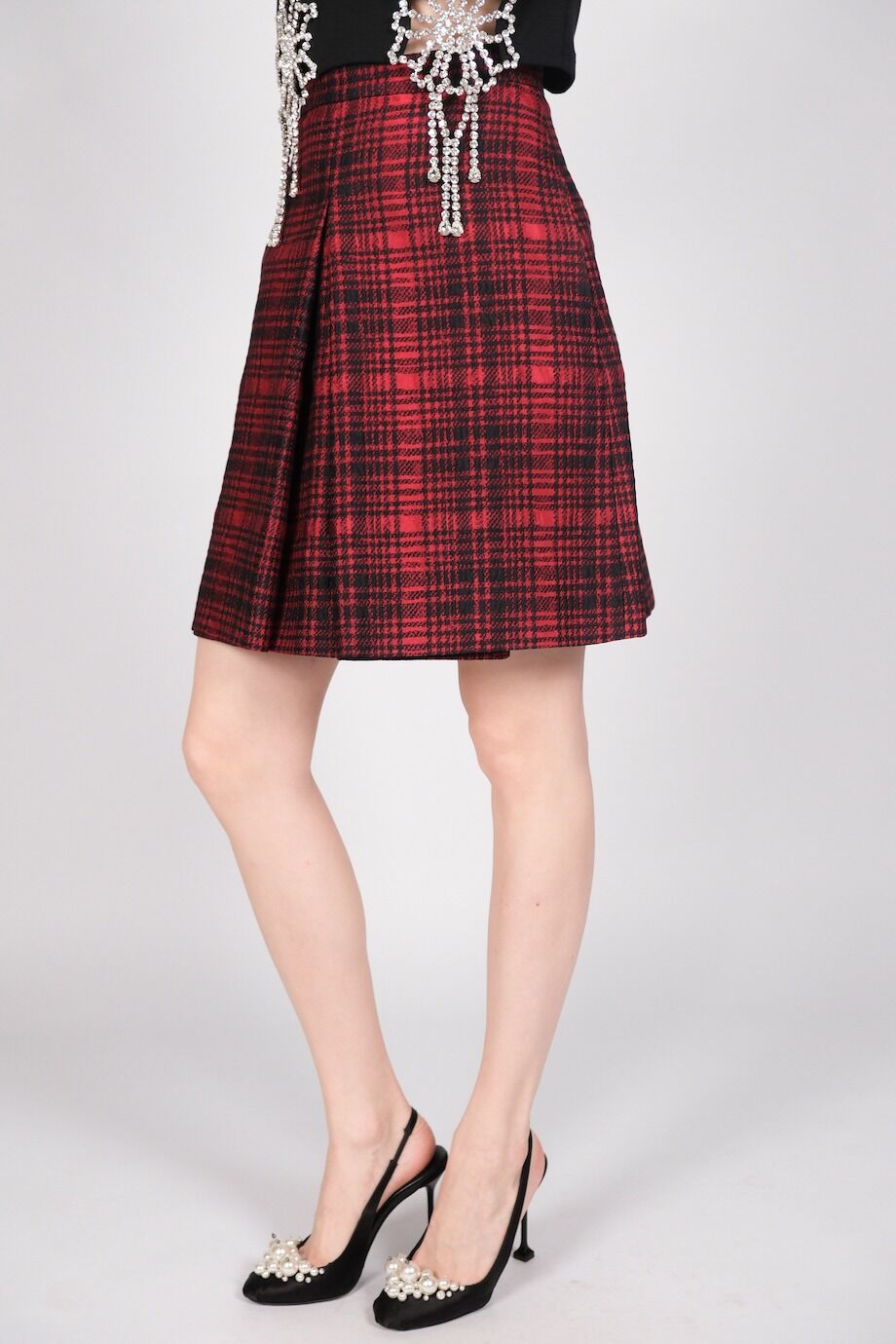 image 3 Юбка красного цвета в клетку