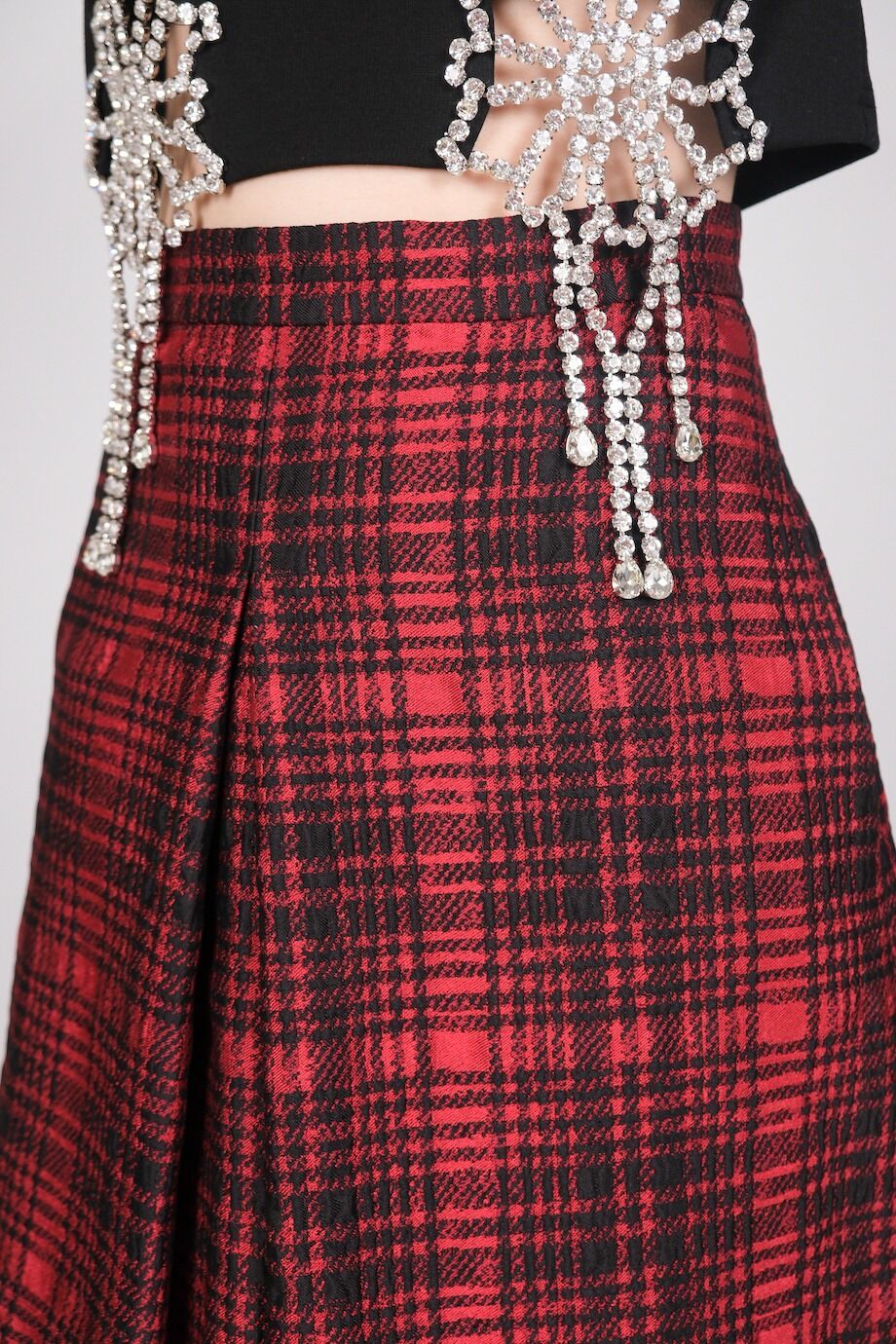 image 4 Юбка красного цвета в клетку