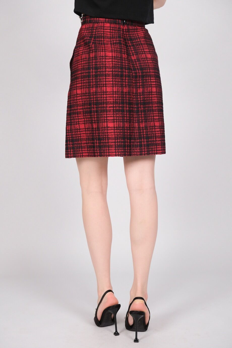 image 5 Юбка красного цвета в клетку