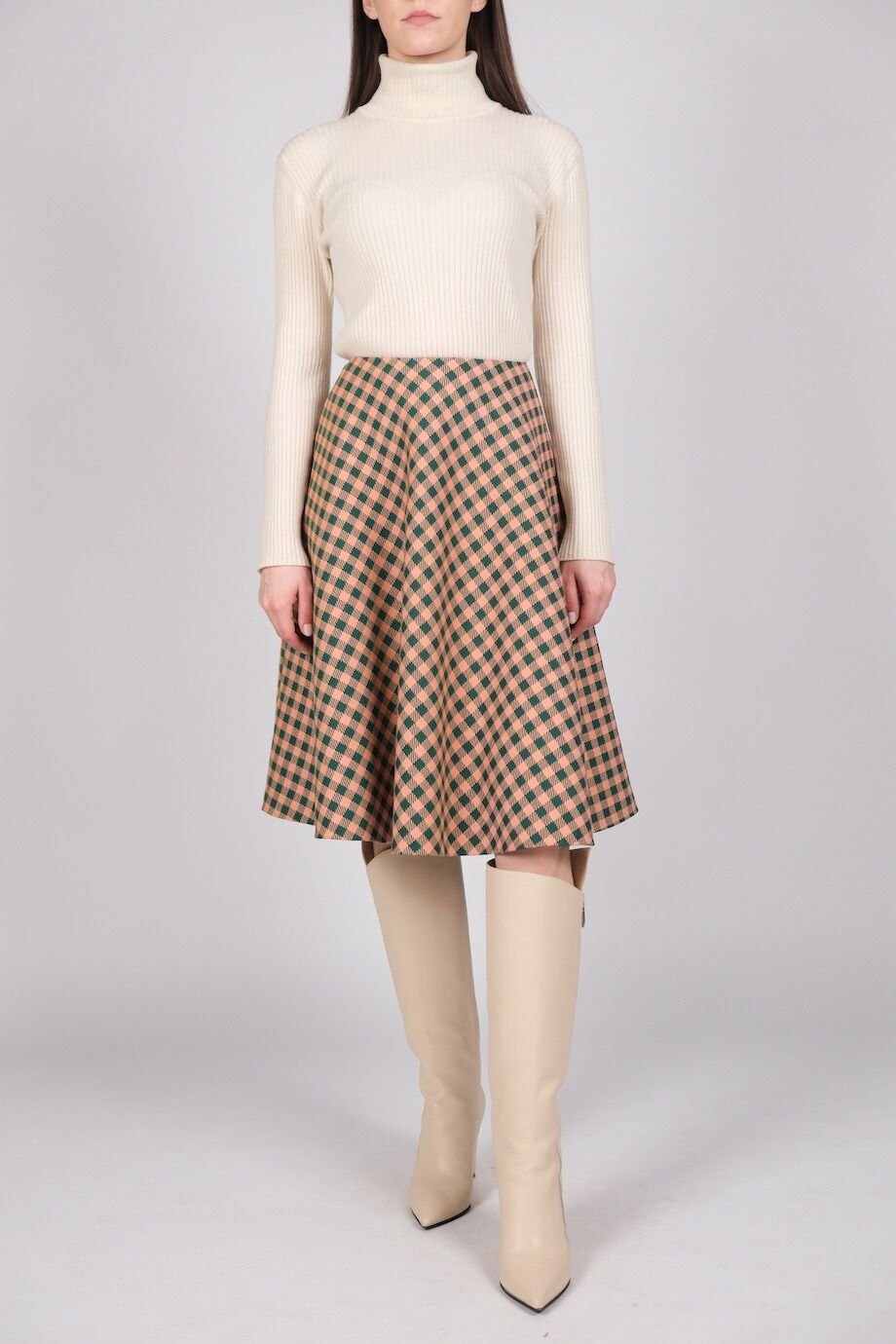 image 1 Юбка расклешенная в клеточку