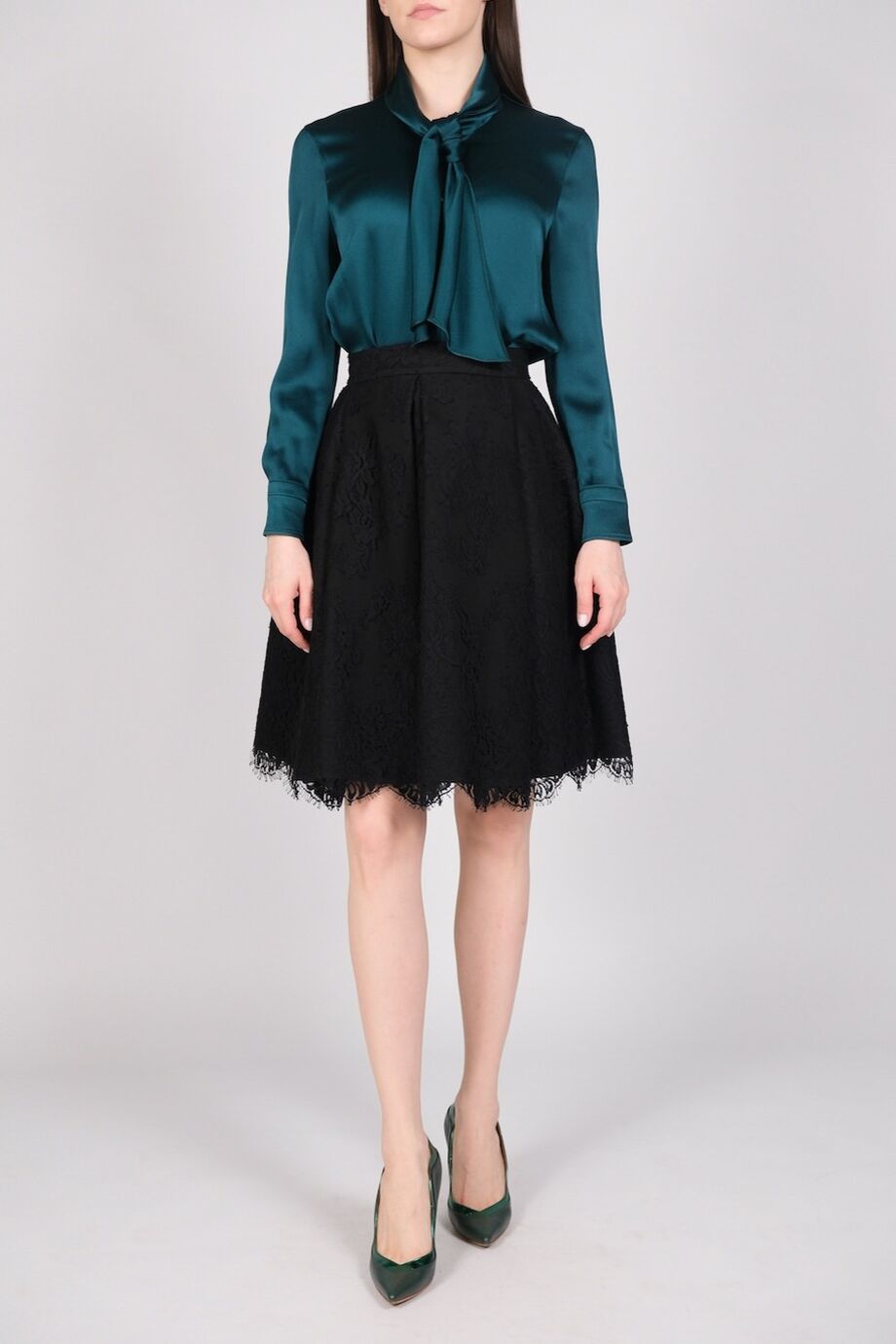 image 1 Юбка черного цвета с кружевной отделкой