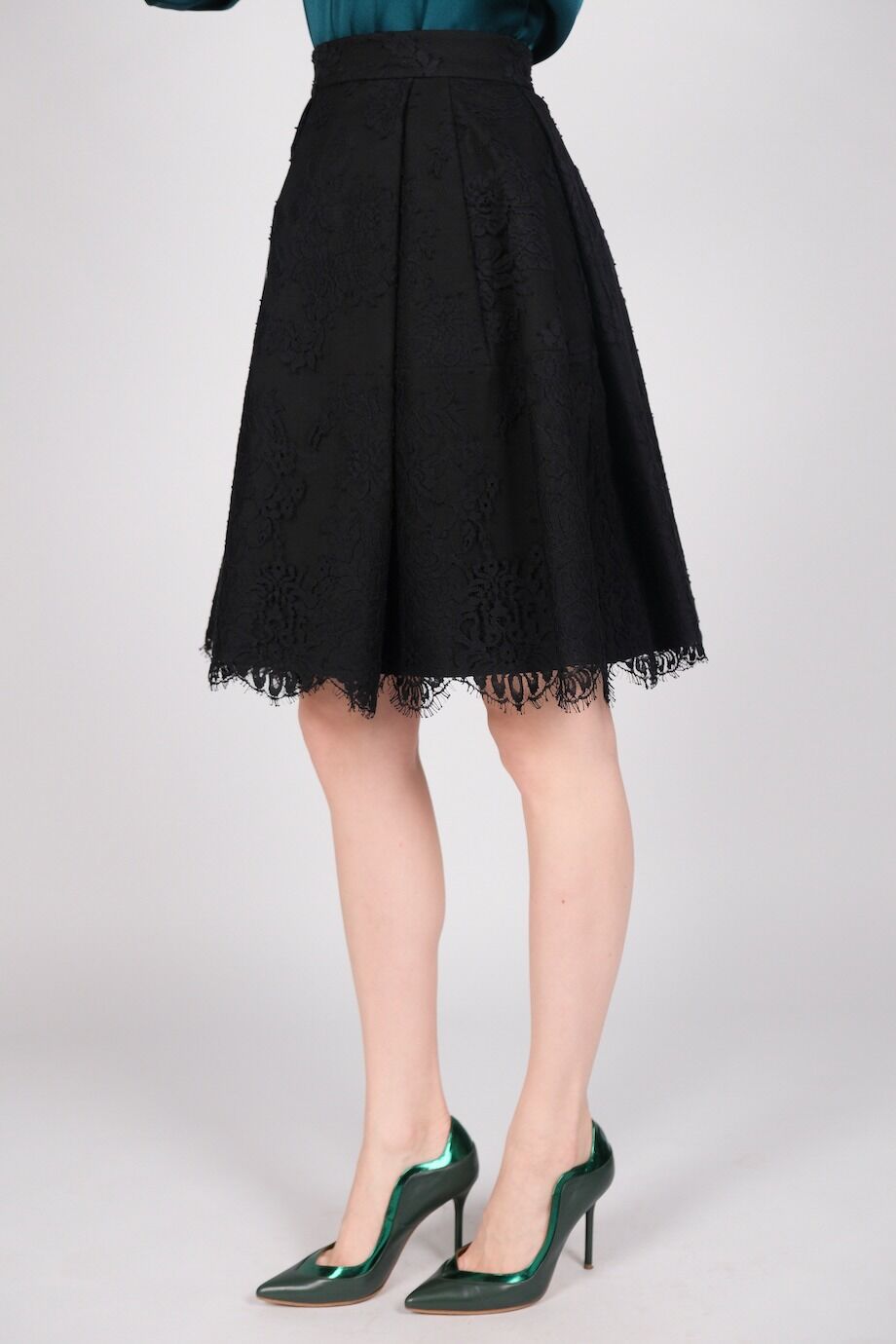 image 3 Юбка черного цвета с кружевной отделкой