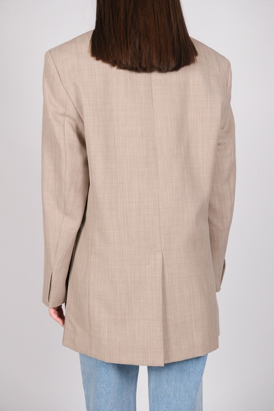 image 4 Жакет бежевого цвета с накладными карманами