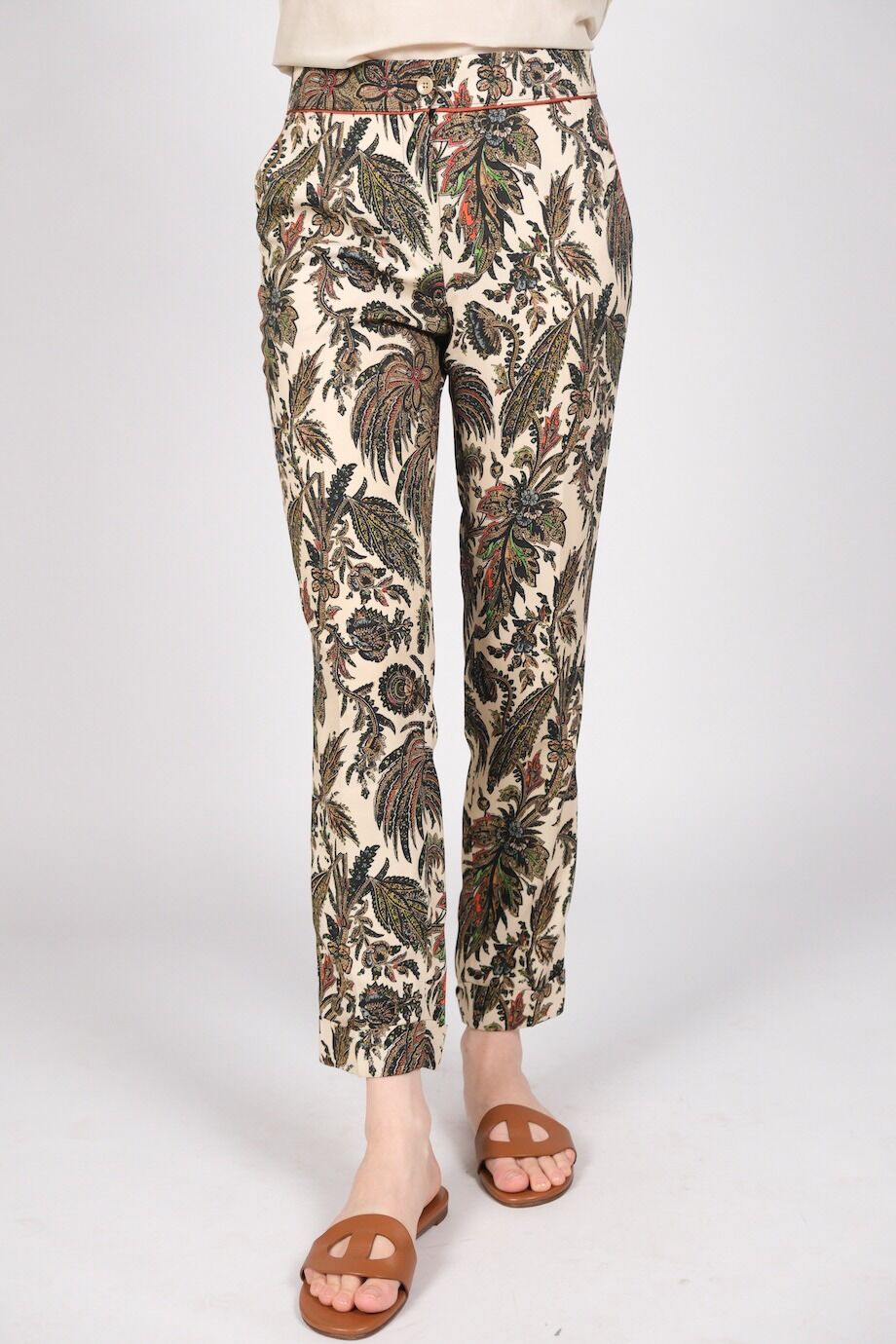 image 2 Брюки сливочного цвета с принтом
