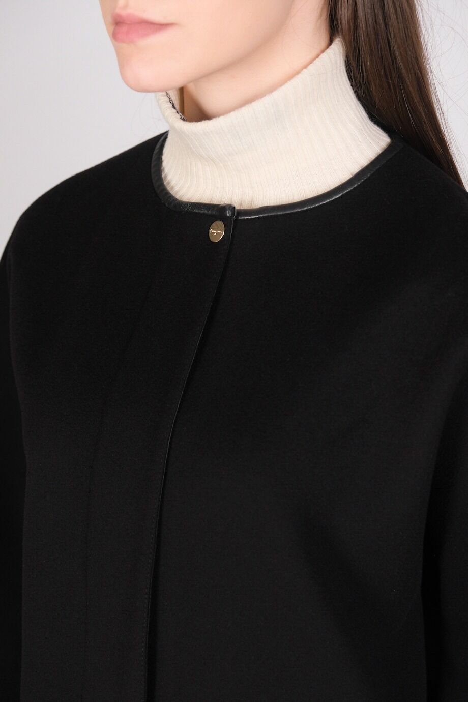 image 5 Полупальто черного цвета на молнии