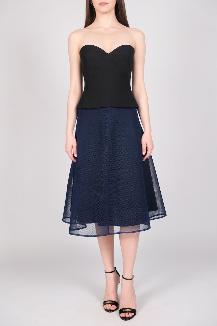 image 1 Юбка синего цвета из перфорированной ткани