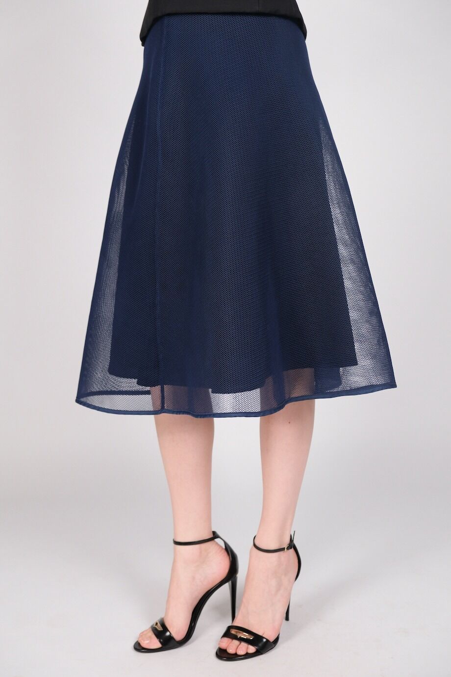 image 3 Юбка синего цвета из перфорированной ткани