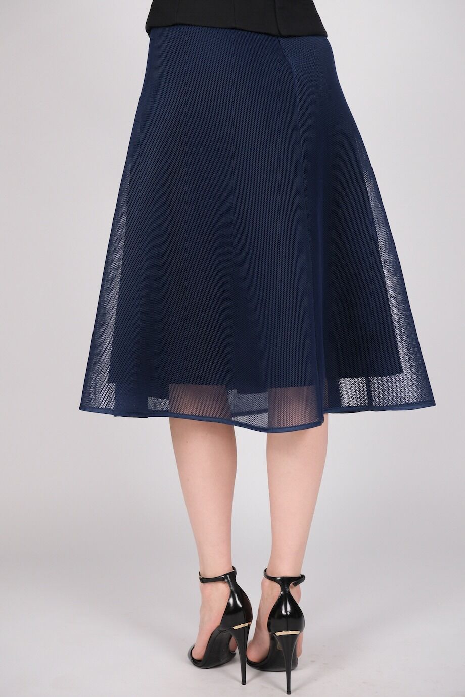 image 5 Юбка синего цвета из перфорированной ткани