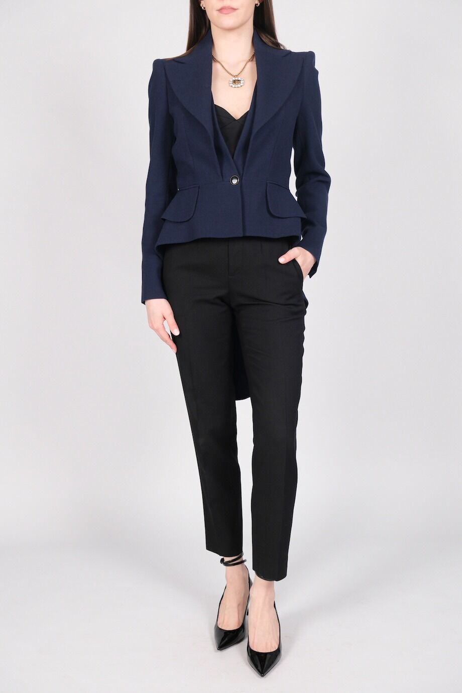 image 1 Жакет темно-синего цвета