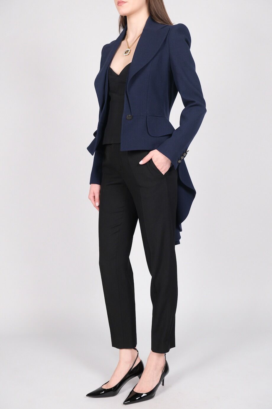 image 3 Жакет темно-синего цвета