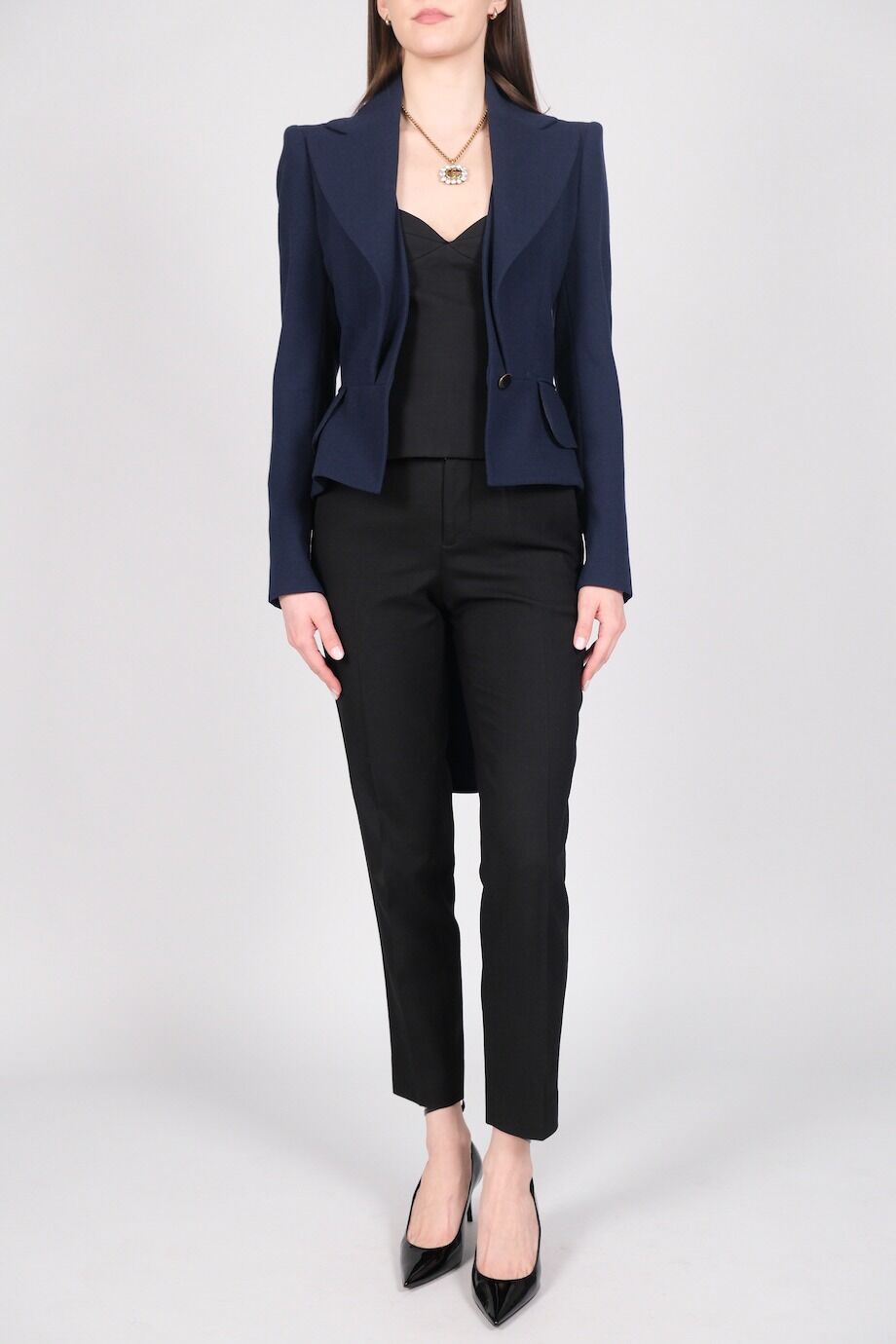 image 2 Жакет темно-синего цвета