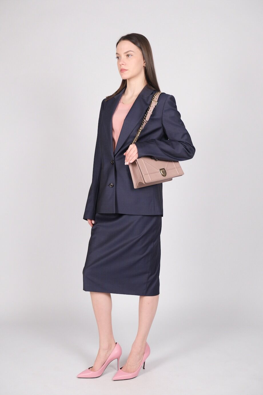 image 2 Костюм с юбкой черничного цвета