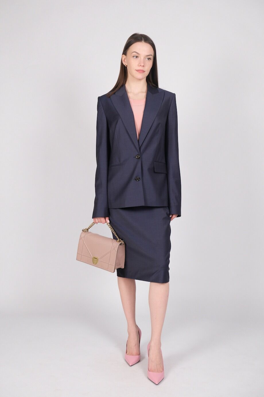 image 1 Костюм с юбкой черничного цвета