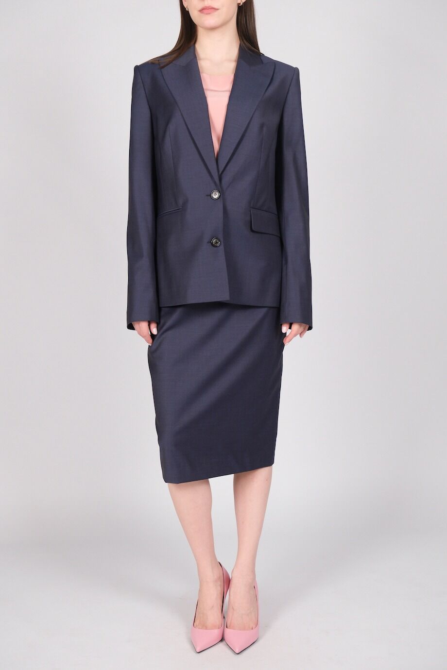 image 3 Костюм с юбкой черничного цвета