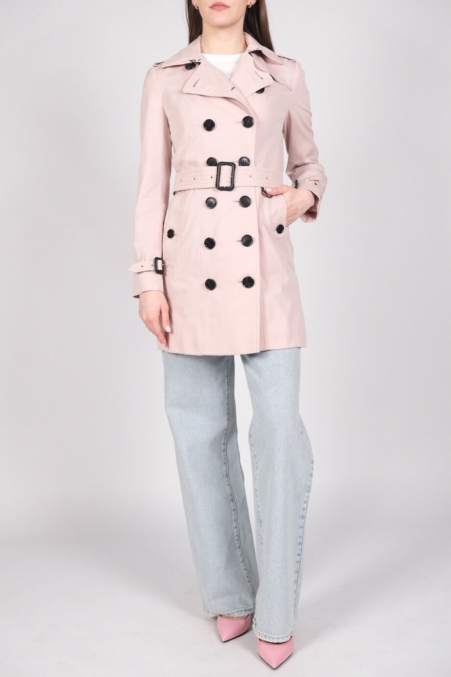 image 1 Тренч бледно-розового цвета