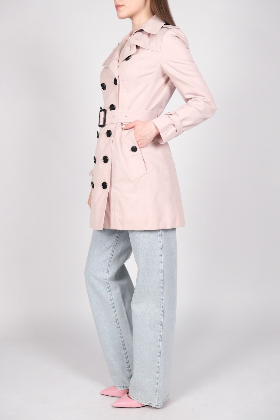 image 2 Тренч бледно-розового цвета