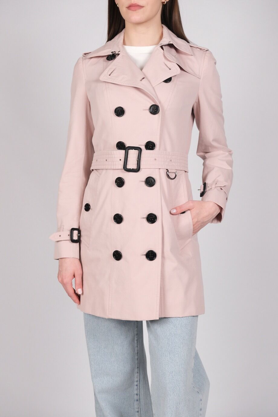 image 5 Тренч бледно-розового цвета