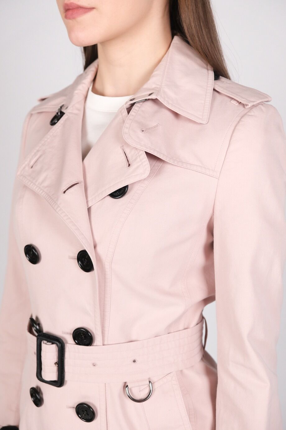 image 4 Тренч бледно-розового цвета