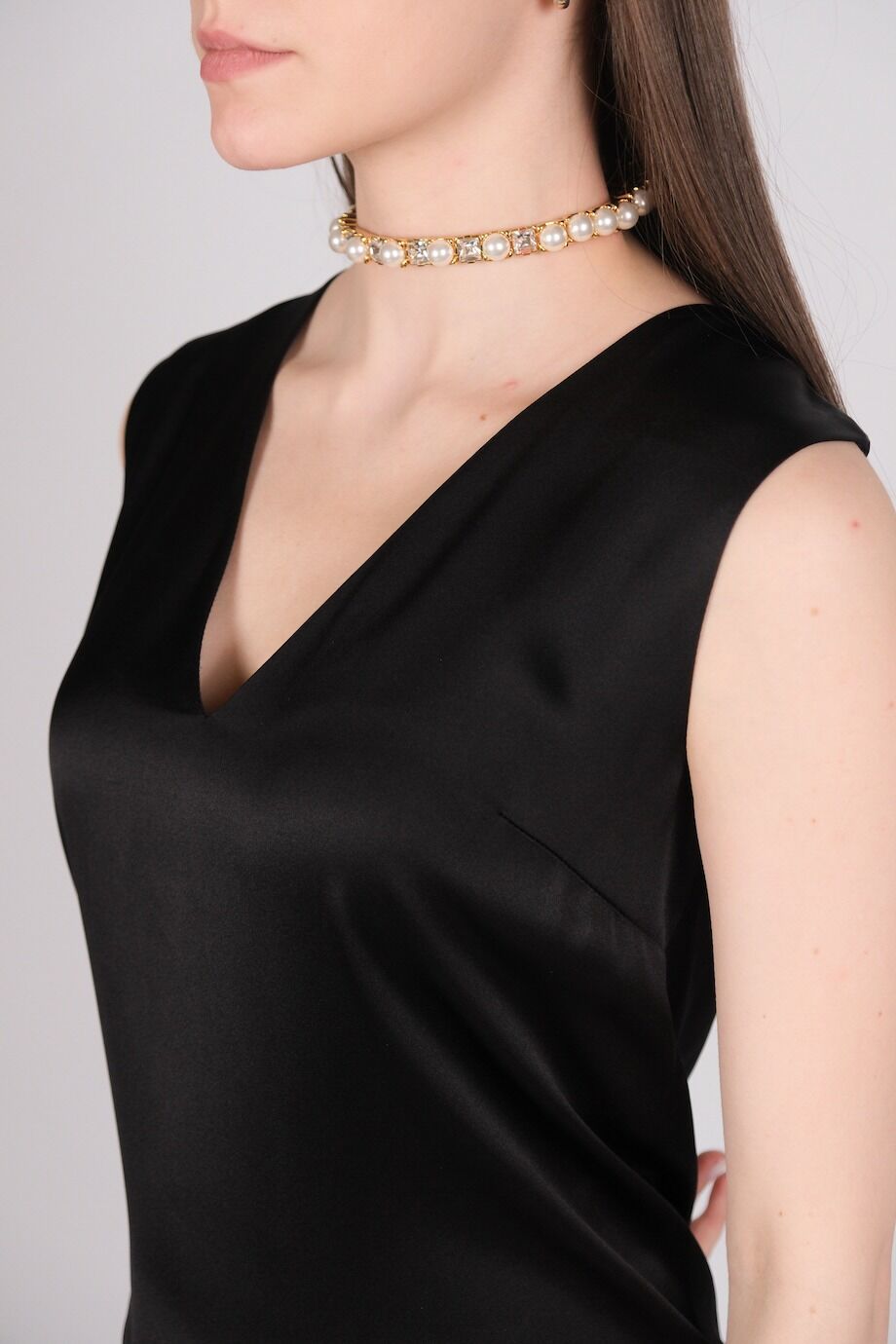 image 4 Шёлковое платье черного цвета