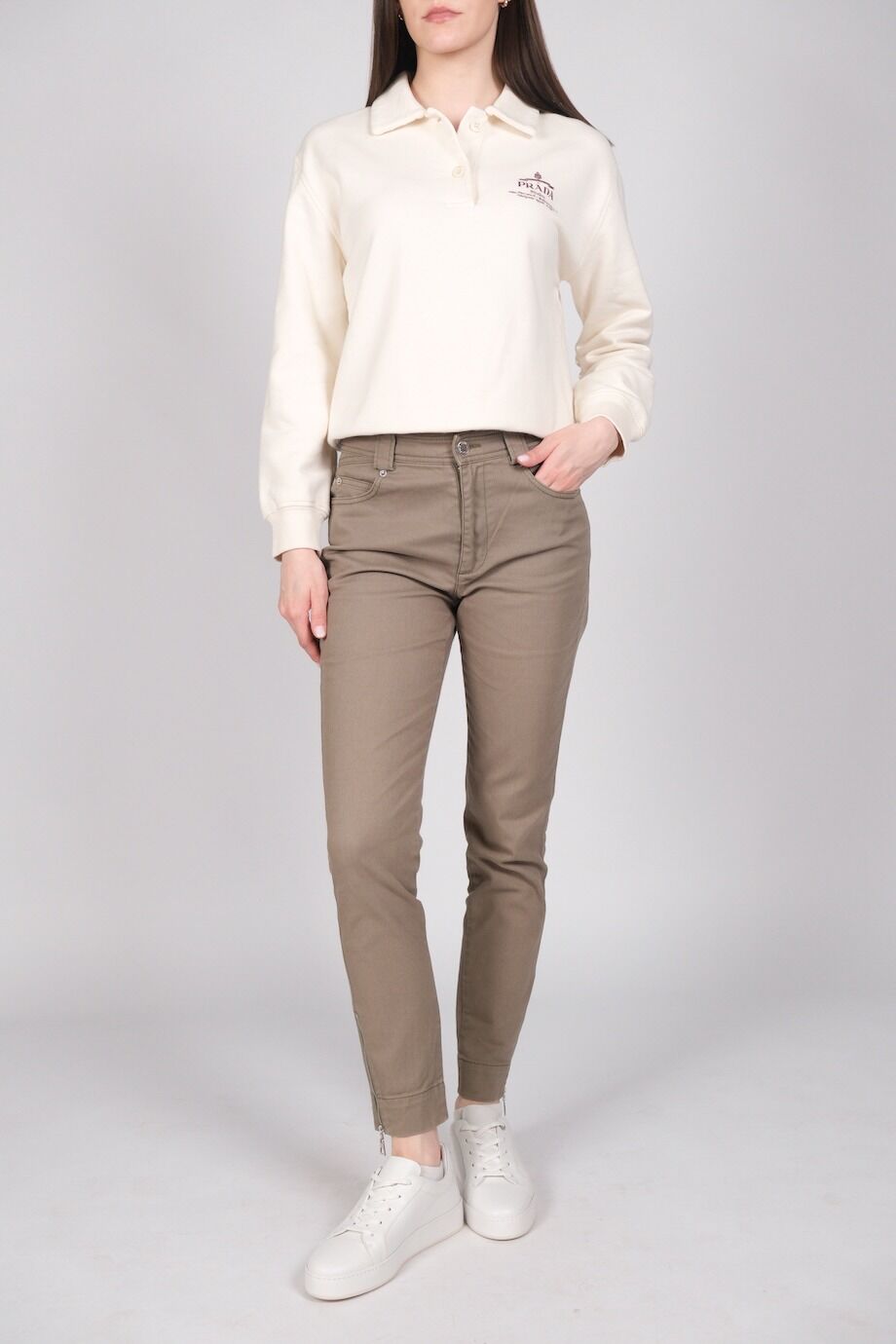 image 1 Джинсы оливкового цвета