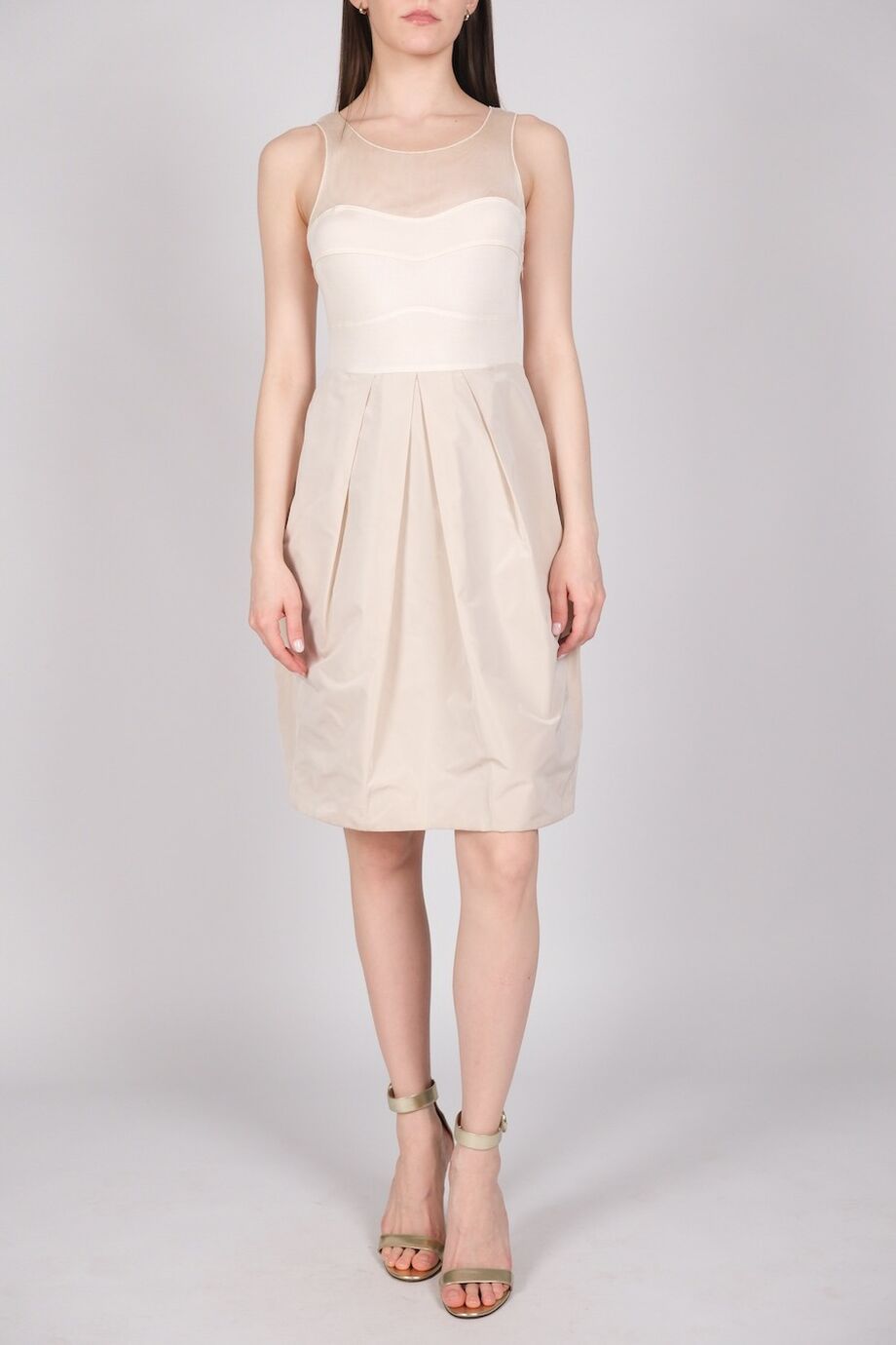 image 1 Шёлковое платье светло-серого цвета