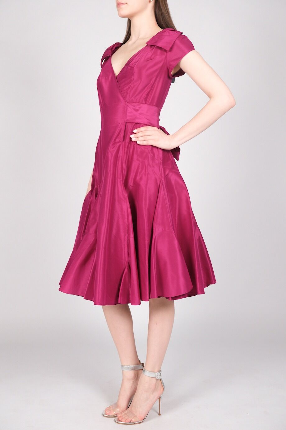 image 2 Шелковое платье цвета фуксии