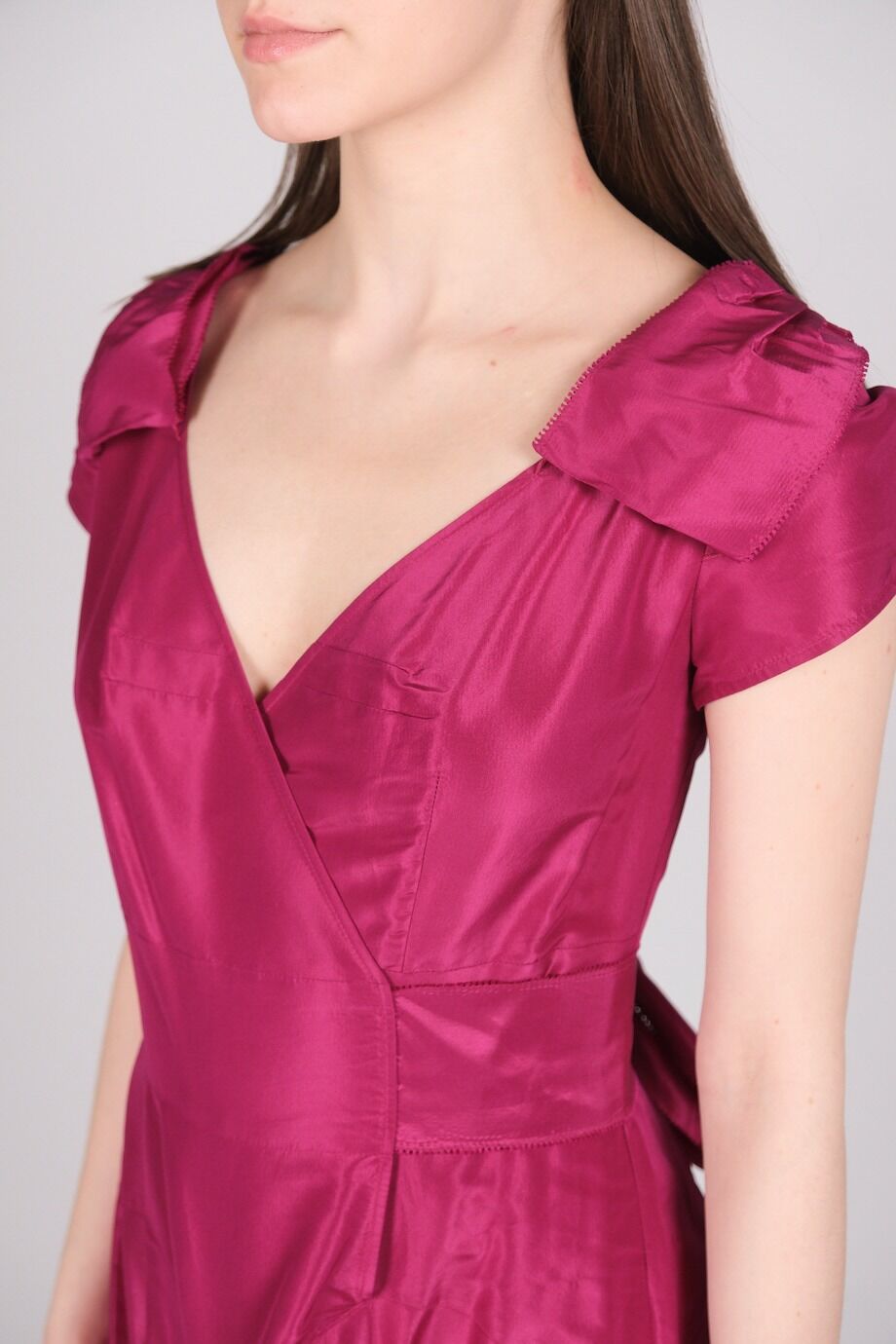 image 3 Шелковое платье цвета фуксии
