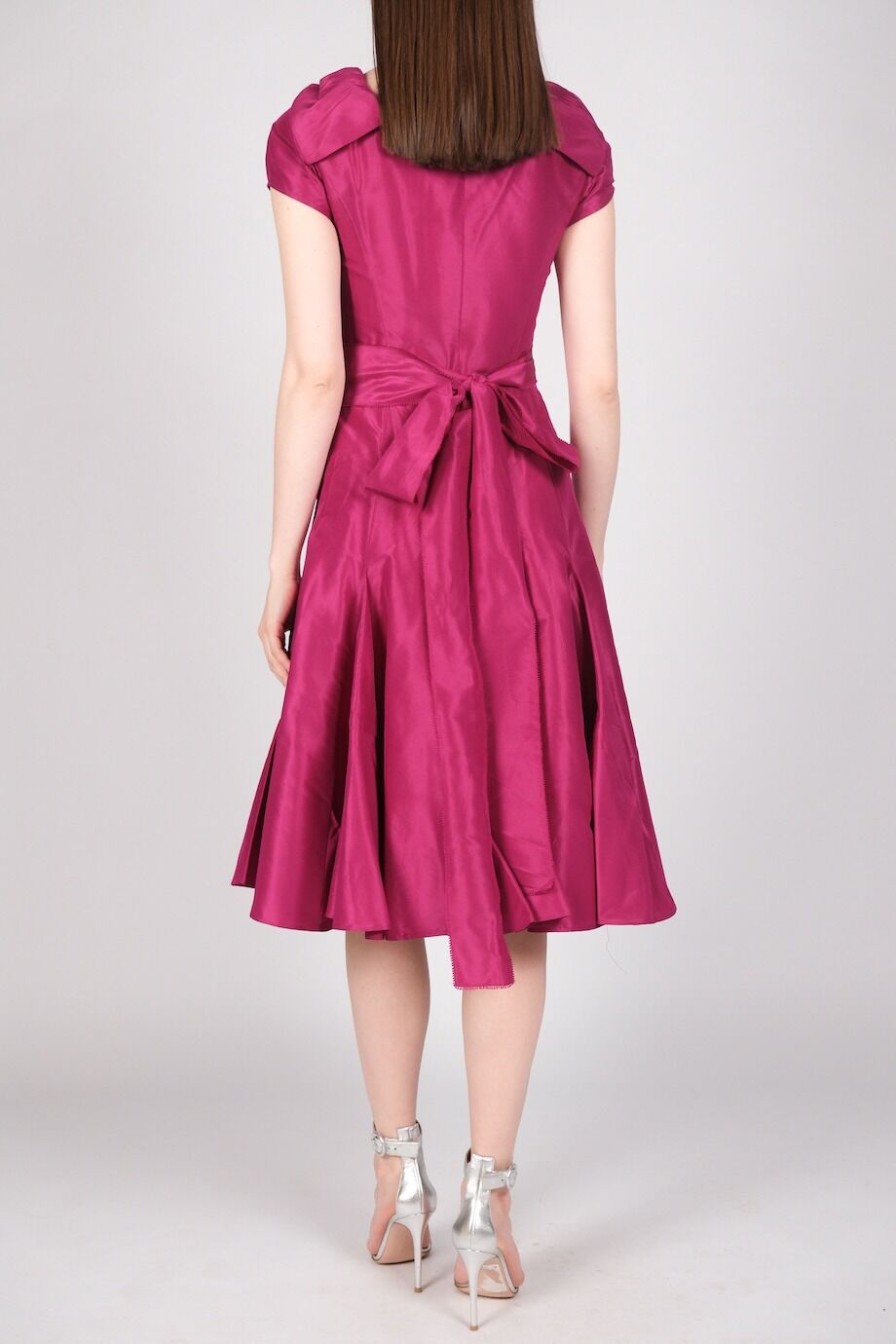 image 4 Шелковое платье цвета фуксии