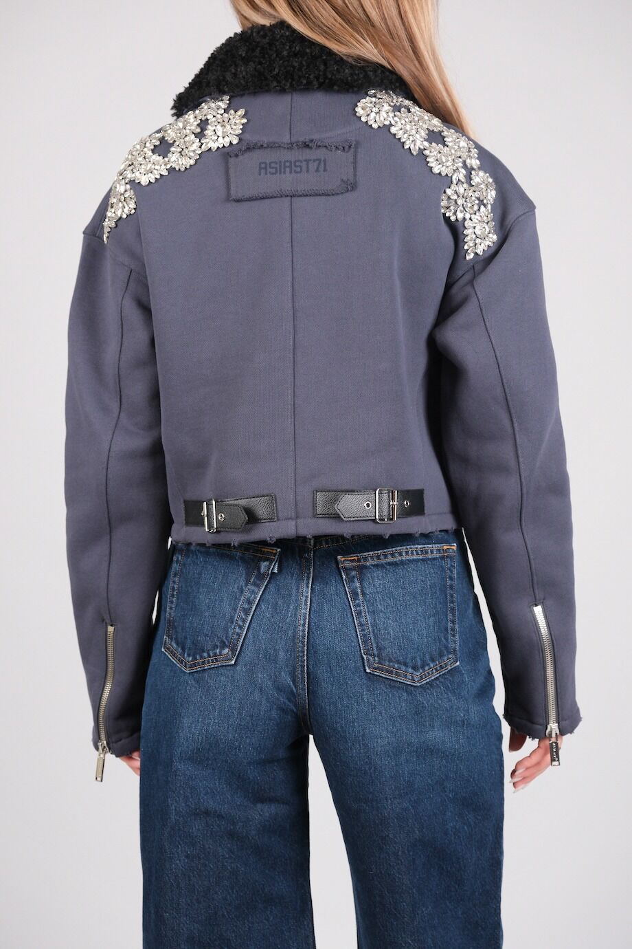 image 3 Куртка с камнями и меховым воротником