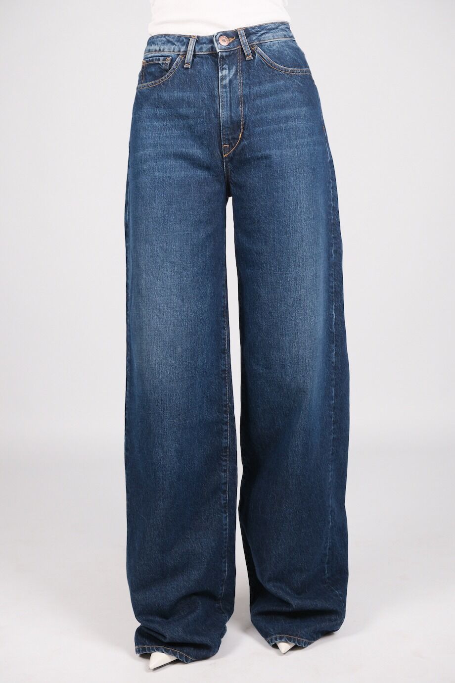 image 2 Джинсы Flip Jean темно-синего цвета широкого кроя