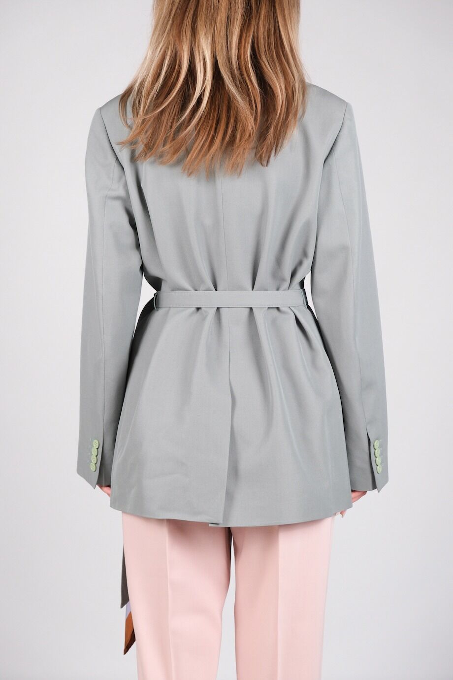 image 4 Жакет эвкалиптового цвета с платком