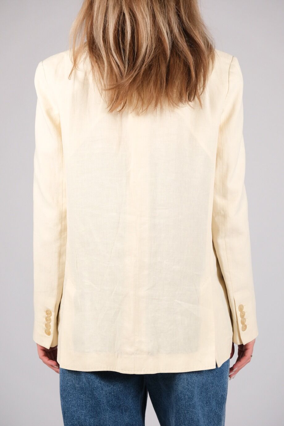 image 3 Льняной жакет бежевого цвета