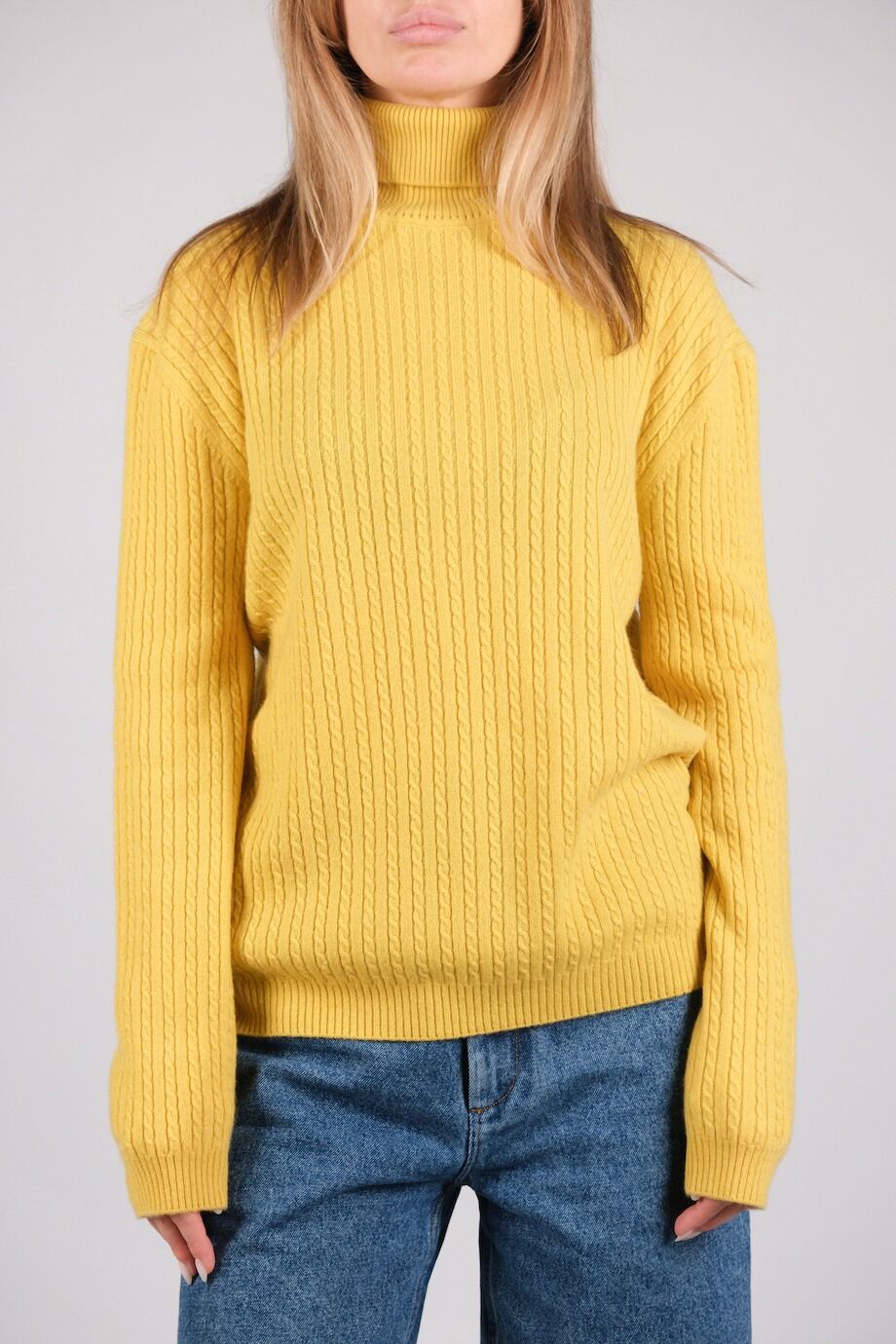 image 1 Кашемировый джемпер с горлом жёлтого цвета