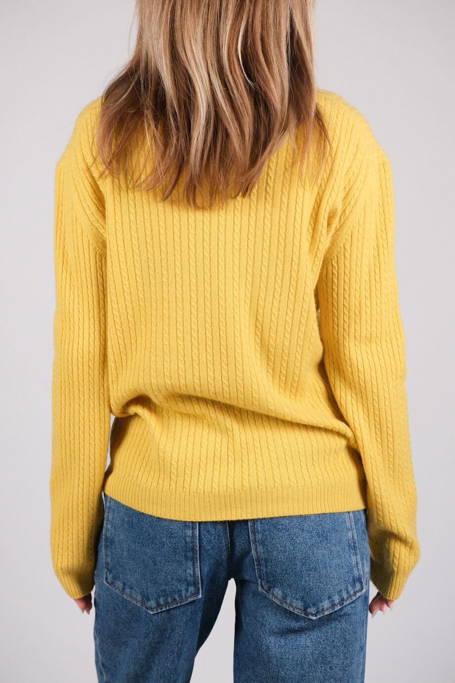 image 3 Кашемировый джемпер с горлом жёлтого цвета