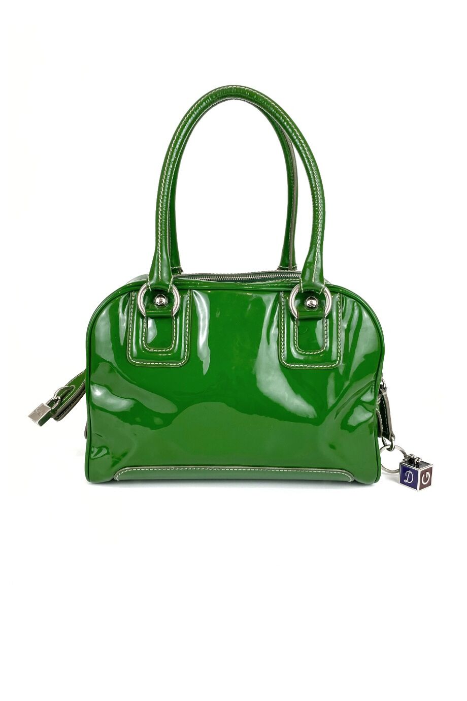 image 1 Сумка Lily из лакированной кожи зеленого цвета