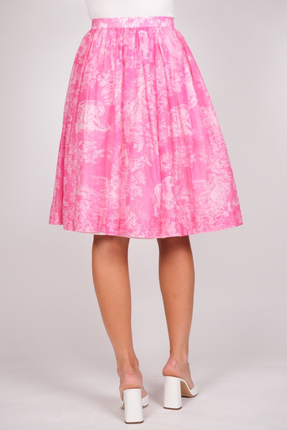 image 5 Юбка розового цвета с принтом Toile de Jouy Sauvage