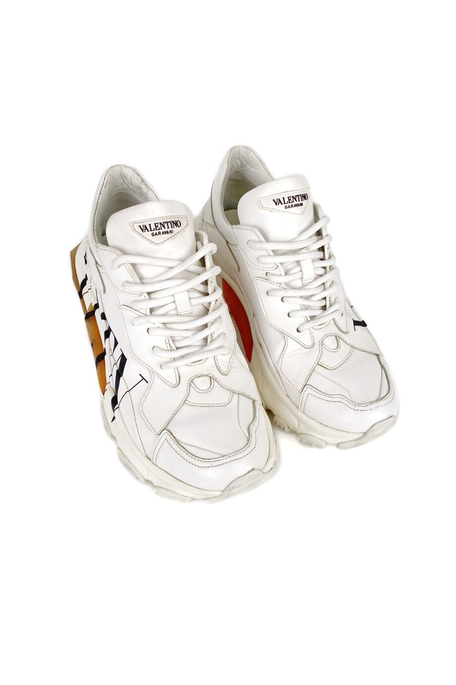 image 1 Кроссовки белого цвета с коричневыми вставками на подошве