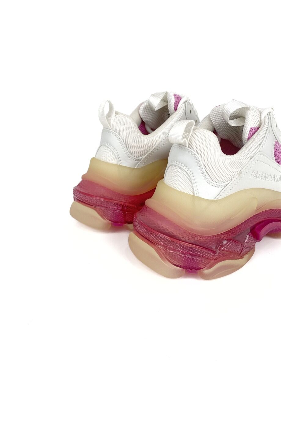 image 4 Кроссовки Triple S молочного цвета с розовыми вставками